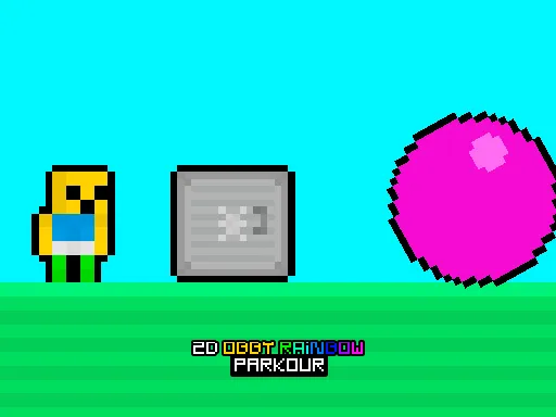 2D Gökkuşağı Parkur Macerası: Obby'de Zıpla!