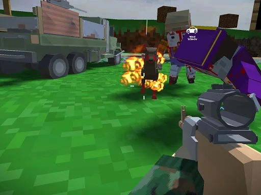 Bloklu Zombi Katliamı: Araçlarla Zombi Avı!