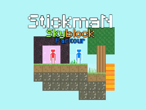 Çöp Adam Skyblock Parkur: Gökyüzünde Zıpla!