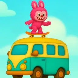 Labubu: Kaykay Parkur Şov!