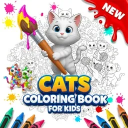 Minik Ressamlar İçin Kedi Boyama Kitabı!