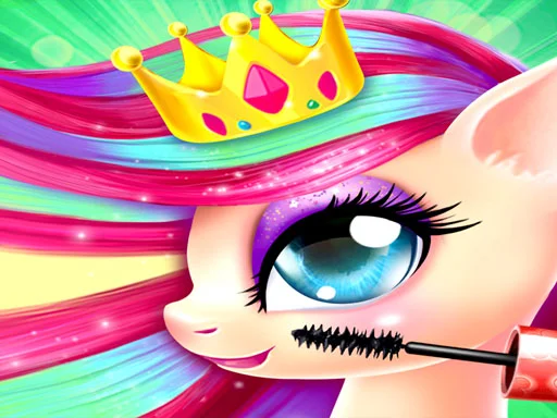 Prenses Pony Tekboynuz Kuaförü: Gökkuşağı Macerası!
