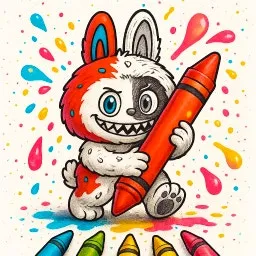 Sevimli Labubu Boyama Kitabı: İçindeki Sanatçıyı Uyandır!